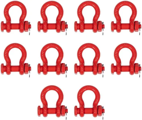 Miniatura 11 de Mytee Products - Grillete de anclaje forjado de 5/8" de acero al carbono con tornillo de aleación, 3.25 toneladas (6,500 libras) de capacidad de 20