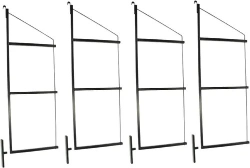 Miniatura 18 de Mytee Products Paquete de 2 Soportes de Estantería para Contenedores de Envío de 3 Niveles con 18"(P) x 60"(A) - Soportes de Estante de Acero