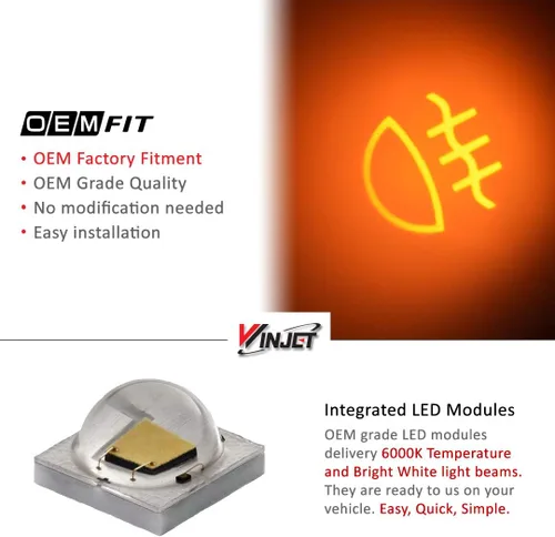 Miniatura 2 de Winjet WJ30-0405-09 Serie OEM para Toyota Sienna 2006-2010 - Luces antiniebla LED de conducción + interruptor + kit de cableado