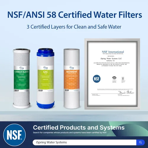 Miniatura 3 de Sistema de Filtración de Agua iSpring US31 para Beber, Certificado NSF, Filtros de Agua de 3 Etapas, Sin Tanque, Sistema de Filtro de Agua de Alta