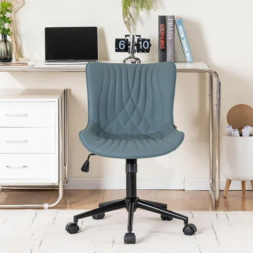 Miniatura 7 de YOUNIKE Silla de Oficina sin Brazos Silla de Escritorio con Ruedas, Silla de Trabajo para Computadora de Oficina en Casa, Silla de Tocador Moderna