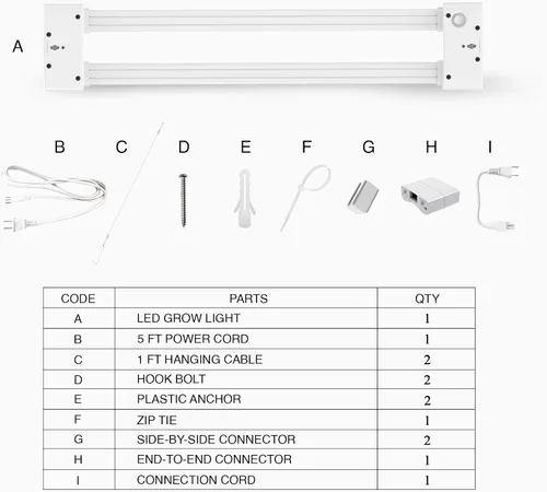 Miniatura 6 de Luz LED de crecimiento de espectro completo modular enlazable 5000K luz diurna + 660 nm lámpara de iluminación roja para plantas