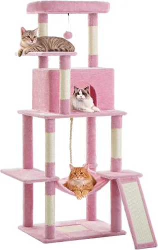 Miniatura 13 de Cat Craft Cat Tree - Torre para gatos de 63 pulgadas para gatos de interior, árbol de gato de varios niveles para gatos grandes, 20 libras + torre