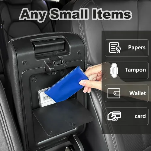 Miniatura 4 de Organizador de consola central para Honda Civic 2022 2023 2024, organizador de consola con tapa de reposabrazos, compartimento secreto, caja