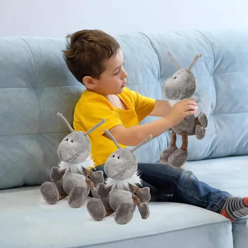 Miniatura 5 de Shappy 3 piezas de hormigas de peluche de hormigas de 12 pulgadas para niños, hormigas de peluche con bufanda, juguetes suaves para niños y niñas