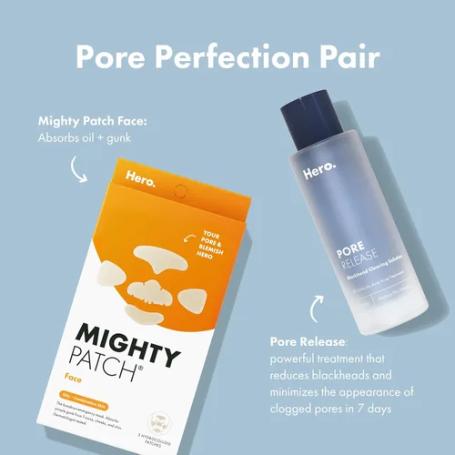 Miniatura 8 de Hero Cosmetics Mighty Patch™ Parche Facial - Mascarilla Facial Hidrocoloide XL para Acné, 5 Parches Grandes para Espinillas para Brotes de Granos