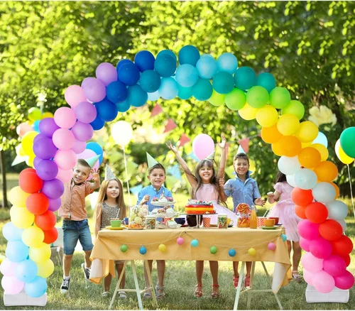 Miniatura 4 de Gueevin 8 soportes para arco de globos, bolsa de agua pesada para soporte de columna y kit de arco, soporte de globos para fiestas, bodas