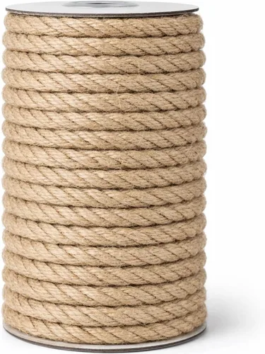 Miniatura 10 de Leecogo Cuerda de yute de 0.157 in de 164 pies resistente y gruesa para jardinería, manualidades, embalaje, reciclaje y decoración del hogar