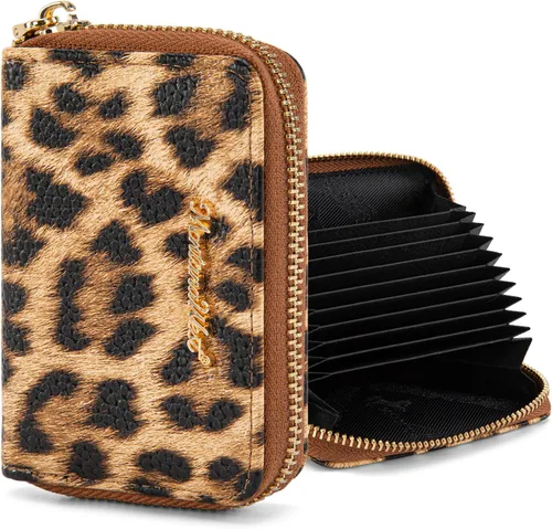 Miniatura 7 de Montana West Tarjetero de crédito para mujer, pequeña cartera RFID con cremallera, tarjetero unisex, Beige, Minimalista