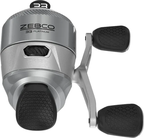 Zebco 33 Platinum Spincast Fishing Reel, Right or Left-Hand Retrieve, 4.7:1 Gear Ratio, Pre-spooled with 10 lb Zebco Cajun Line