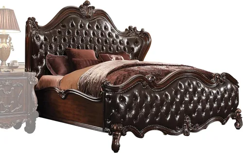 Miniatura 13 de Acme Cama con paneles de madera tamaño King Versalles en roble cereza roble cerezo