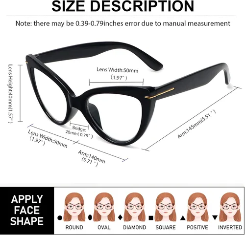 Miniatura 4 de DXYXYO Paquete de 3 lentes retro para computadora para mujer, de gran tamaño, ojo de gato, bloqueo de luz azul, lectores, sin receta, lentes de moda