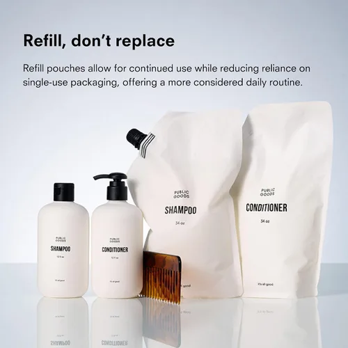 Miniatura 6 de Public Goods Champú para mujeres y hombres Champú suave natural para limpiar y nutrir todo tipo de cabello Fabricado con aceites esenciales