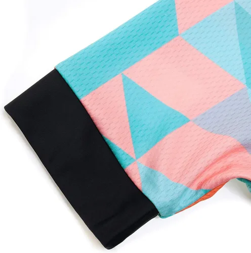 Miniatura 19 de Camiseta de ciclismo para mujer, manga corta y pantalones cortos de ciclismo acolchados para verano