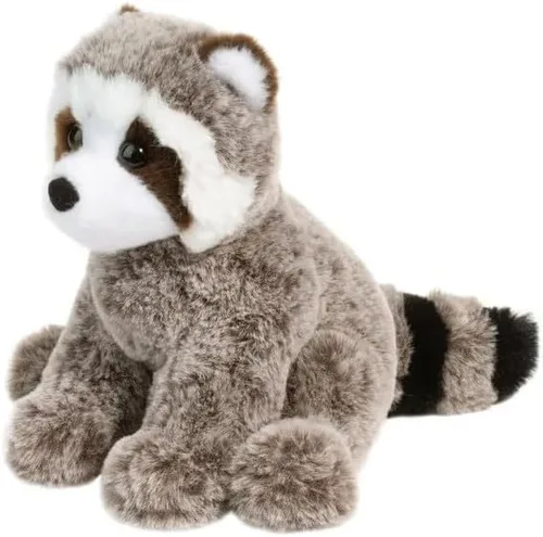 Miniatura 3 de Douglas Mini Rudie Raccoon - Animal de peluche de 7 pulgadas, suave y tierno juguete de mapache del bosque para niños, niños pequeños y amantes