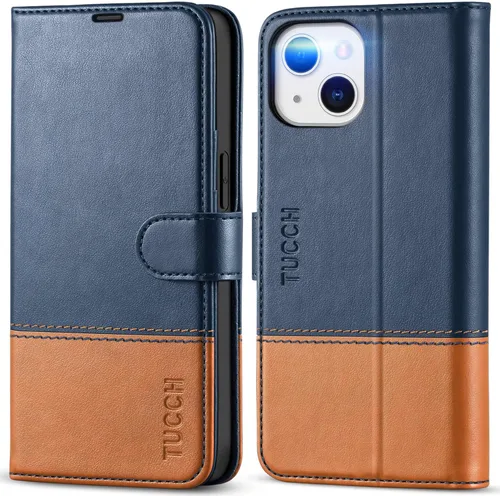 Miniatura 21 de TUCCH Funda Tipo Billetera para iPhone 13 (6.1") 2021, con Bloqueo RFID, con Soporte para 3 Tarjetas, de Piel Sintética, Tipo Folio
