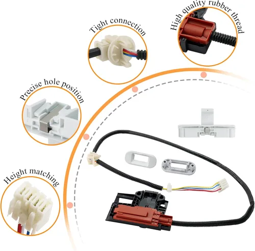 Miniatura 2 de Conjunto de Interruptor de Bloqueo de Tapa de Arandela Actualizado W10404050 W10238287 W10240513 Tapa de Bloqueo por Blutoget - Compatible