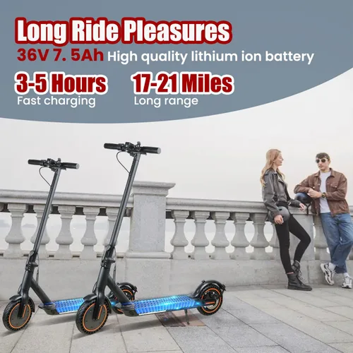 Miniatura 3 de Electric Scooter, 500W Motor, Up to 17-20MPH &19-21 Miles, Commuter Escooter, Foldable E-Scooter for Adults with APP and Dual Braking System