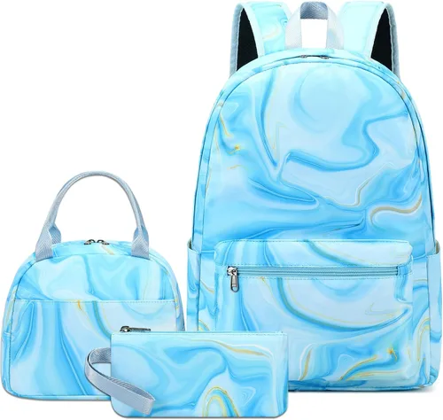 Miniatura 47 de LOIDOU Mochila para adolescentes y niñas, mochila escolar con lonchera y estuche para lápices, juego de bolsas escolares 3 en 1