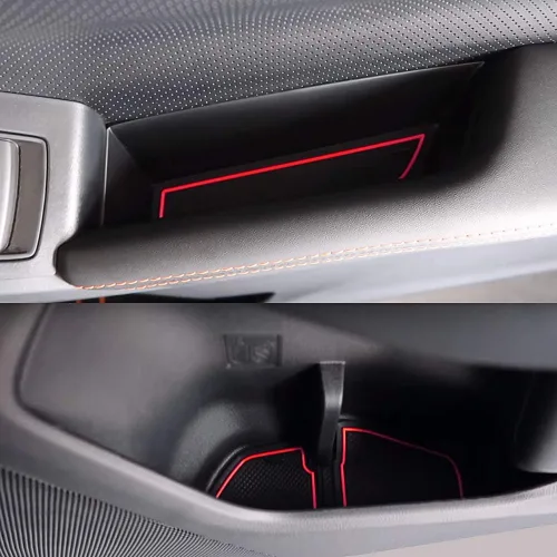 Miniatura 2 de Auovo - Alfombrillas antipolvo para puertas de Subaru Crosstrek y Impreza, modelos 2018-2023, revestimientos para puerta, insertos para portavasos