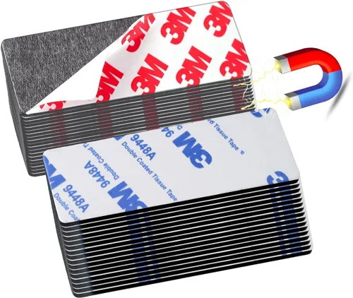 Miniatura 8 de A+B Paired Adhesive Magnetic Tape, Precut (3 in x 1 in x 16 Pack/ 8 Pairs) Flexible AB Magnets Strips for DIY Closure Craftings, a b Magnet Match to