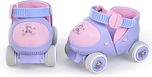 Miniatura 12 de Patines Infantiles Ajustables de Cuatro Ruedas para Niños y Niñas, con Ruedas con Bloqueo para Principiantes, Bebes, Edad de 2 a 6 Años Dino Azul