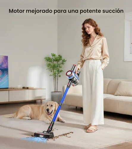 Miniatura 2 de NADALY Aspiradora inalámbrica, 550 W, 45 kPa, 65 minutos, aspiradora para el hogar, aspiradora de palo con pantalla LED, antienredos, autoportante