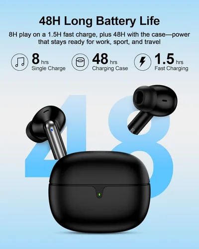 Miniatura 5 de Auriculares inalámbricos Bluetooth 5.4, iPhone 17e 17Air 16 15 14 13 Pro Max auriculares inalámbricos Bluetooth con cancelación de ruido