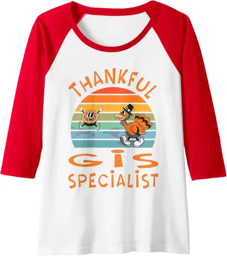 Miniatura 15 de GIS Specialist Job Funny Thanksgiving Raglan Baseball Tee