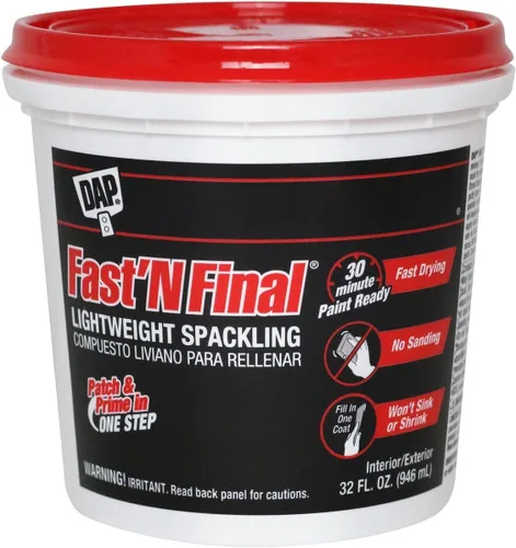 Miniatura 8 de Dap 12140 Fast N Final Masilla selladora para interiores o exteriores, de 1/2 pinta., 12143