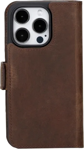 Miniatura 7 de Bayelon Cartera de cuero Cas para iPhone 15 Pro - Funda con tapa abatible, funda tipo cartera para iPhone 15 Pro, funda tipo cartera, función atril