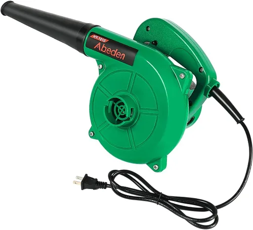 Miniatura 8 de Abeden Soplador de hojas eléctrico con cable, 400 W, 110 V, 120 CFM/200 MPH, soplador y aspiradora 2 en 1 de 2 velocidades, barredora portátil