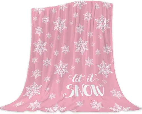 Miniatura 31 de Manta de Navidad para bebé, pequeña, roja, con copos de nieve de Navidad, manta de invierno y vacaciones, manta para arrullo de niños pequeños