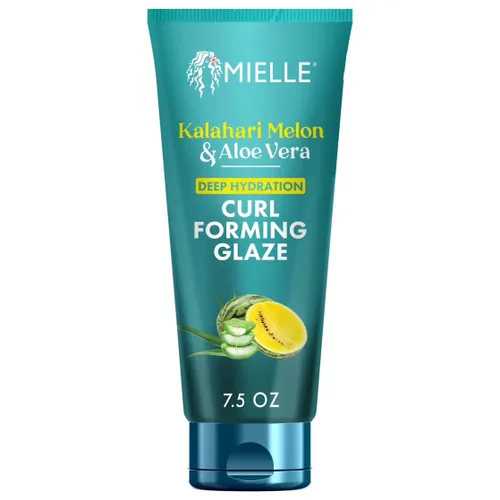 Mielle Curl Forming Glaze – Kalahari Melón & Aloe Vera Gel de peinado de hidratación profunda para cabello seco, rizado y texturizado – Mejora la