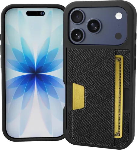 Miniatura 60 de Smartish Funda tipo cartera para iPhone 13 Pro – Wallet Slayer Vol. 2 [delgada + protectora] tarjetero con función atril - Black Tie Affair