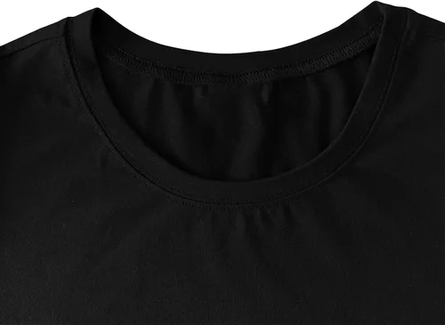 Miniatura 3 de YITAN Camiseta de verano de algodón de manga corta con cuello redondo para mujer