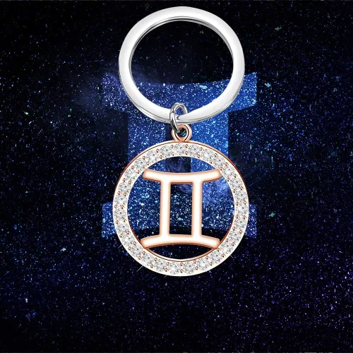 Miniatura 6 de TGBJE Llavero de la constelación del zodiaco del signo del zodiaco regalo esquema del zodiaco regalo Horóscopo constelación celestial zodiaco llavero