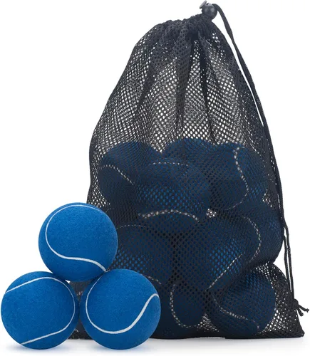 SUNEZLGO Paquete de 12 pelotas de tenis, pelotas de tenis de entrenamiento de presión avanzadas, pelotas de tenis para perros, tenis grueso con