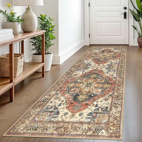 Miniatura 135 de SIILOOM Alfombra lavable de 2 x 3 pies, alfombra suave color taupe ceniza para entrada, tapete antideslizante para puerta de interior, tapete