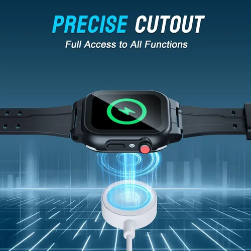 Miniatura 6 de Funda impermeable para Apple Watch de 1.654 in Series 2 y 3 con correa y protector de pantalla integrado, IP68, impermeable, a prueba de polvo, a