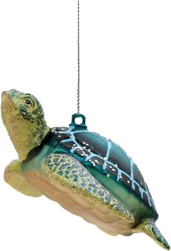 Miniatura 3 de Kurt Adler Adorno de tortuga marina de cristal