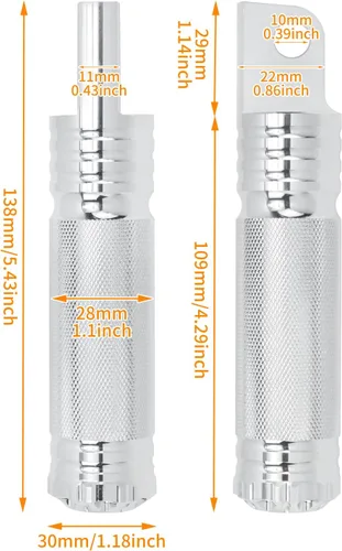 Miniatura 5 de Estriberas de Motocicleta Montaje Macho Reposapiés Compatibles con Harley Sportster XL883 XL1200 Touring Road King Softail Dyna (Cromo)