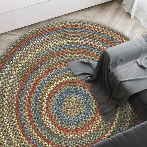 Miniatura 48 de Rhody Rug Country Jewel CJ35 - Alfombra trenzada ovalada de bronce de 2 x 3 pies, decoración del hogar, alfombra de piso o alfombra de dormitorio