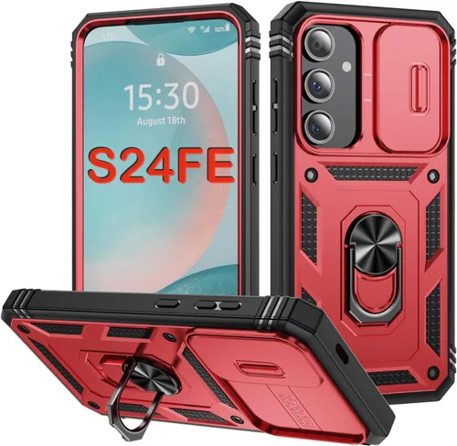 Miniatura 117 de PASNEW Funda para Samsung Galaxy S22 Ultra 5G, cubierta de cámara deslizante y soporte de dedo de metal giratorio de 360°, militar, resistente, a