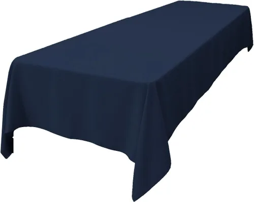 Miniatura 208 de LA Linen Mantel rectangular lavable de popelín de poliéster, resistente a las manchas y a las arrugas, cubierta de mesa 60x84, mantel de tela