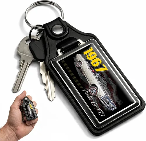 Brotherhood 1965-1974 Compatible con Pontiac GTO Llavero para Hombre Llavero de Auto Resistente para Hombre y Mujer (1967)