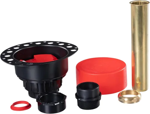 OS&B ITD35 - Kit de drenaje para bañera independiente de tubería ABS de dos piezas e instalación preliminar - Instalación fácil, placa de cubierta