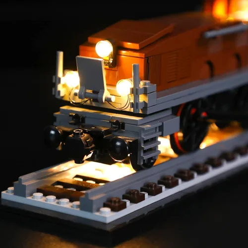 Miniatura 7 de GEAMENT Kit de luz LED compatible con locomotora de cocodrilo LEGO - Juego de iluminación para modelo de construcción Creator 10277