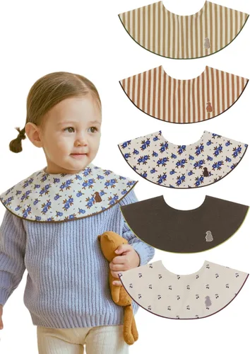 Miniatura 28 de Konny Baby Bib 3/5/7-Pack Set, 360 ° Rotate, Soft and Absorbent Drooling for Toddler Boys Girls Baby Essentials