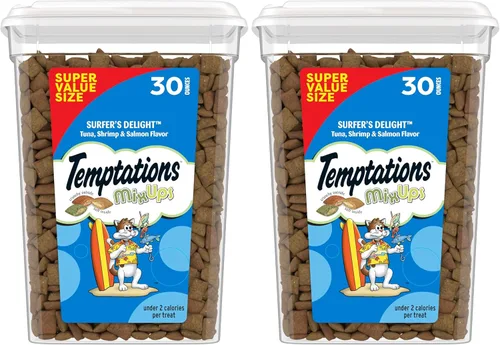 Miniatura 17 de Temptations MixUps Surfer's Delight - Golosinas crujientes y suaves para gatos, 30 onzas